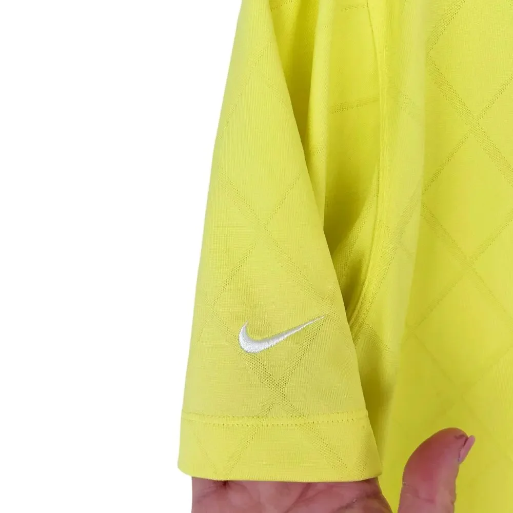 Nike Golf Fit Dry Yellow Short Sleeve Polo Sz XL